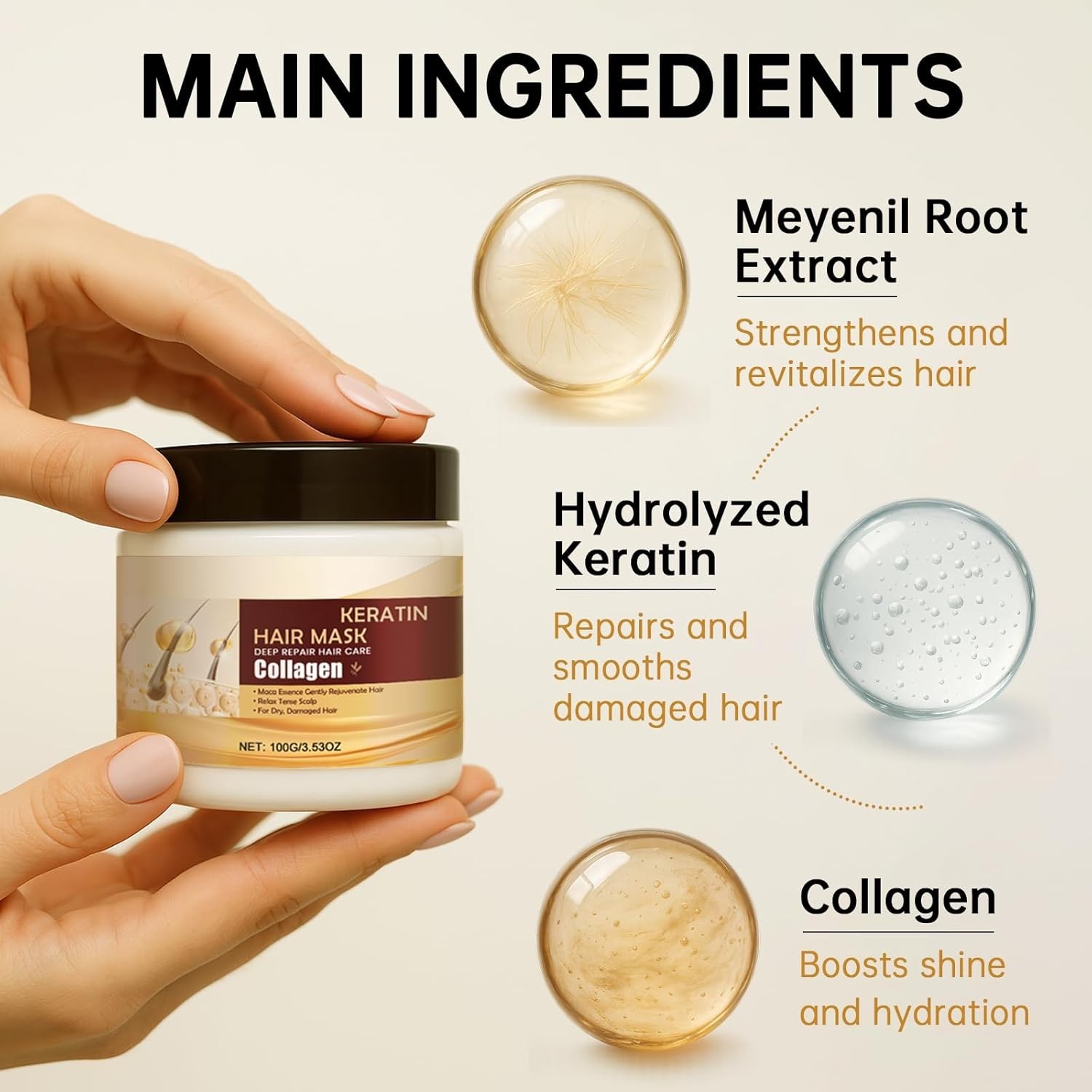 Tratamiento De Keratina En Crema Para Alisar El Cabello Hidrata Repara El Pelo