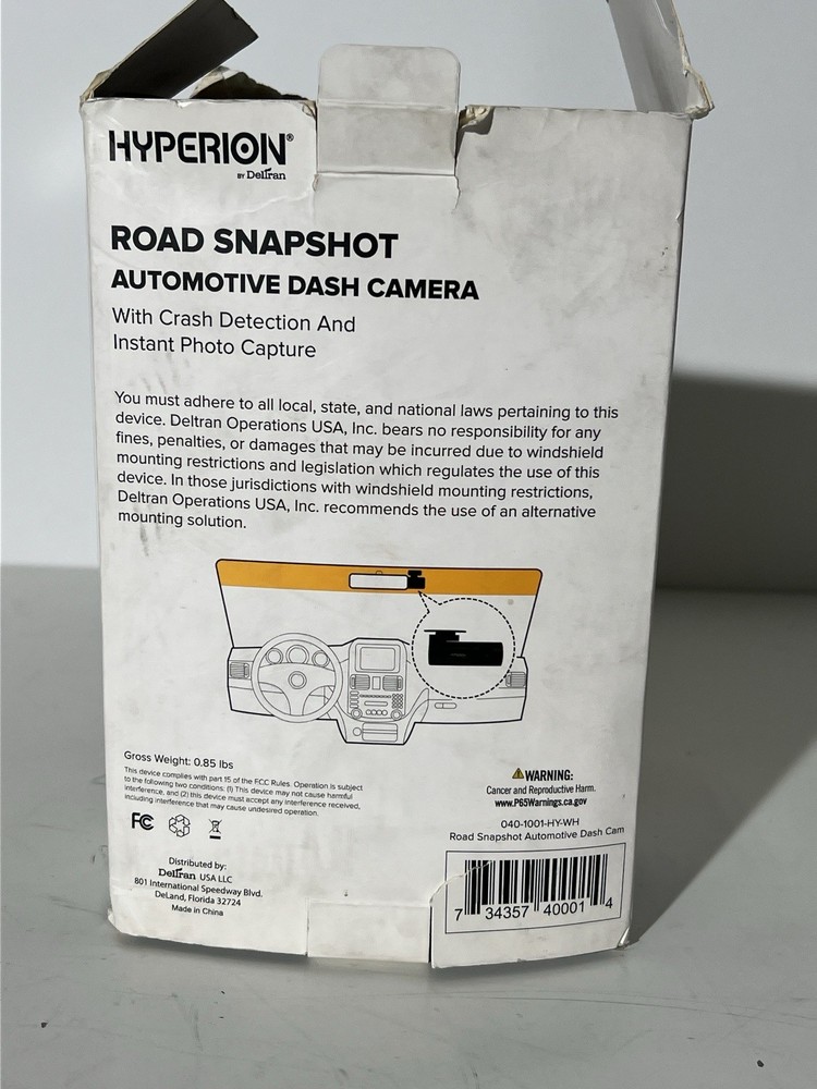 DELTRAN HYPERION Road Snapshot Dash Camera Crash Detection Instant Capture