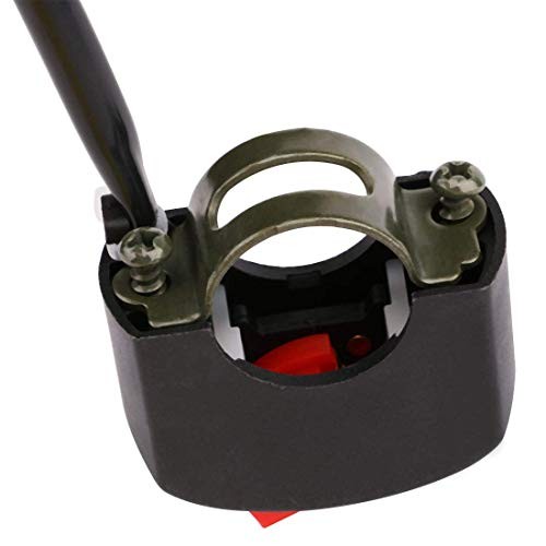 2pcs 22mm Handlebar Mounting ON-OFF Switch, Universal Motorcycle Red-Latching