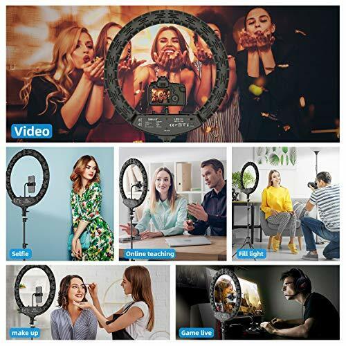 18" Ring Light, Cshidworld Dimmable LED Light Kit with Wireless Remote...