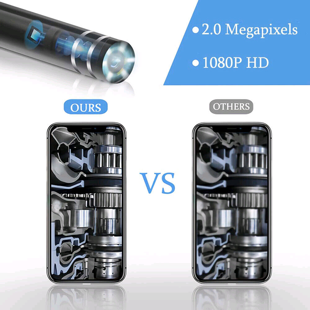 7mm HD Snake Endoscope Borescope Inspection Camera for USB Type C Android PC