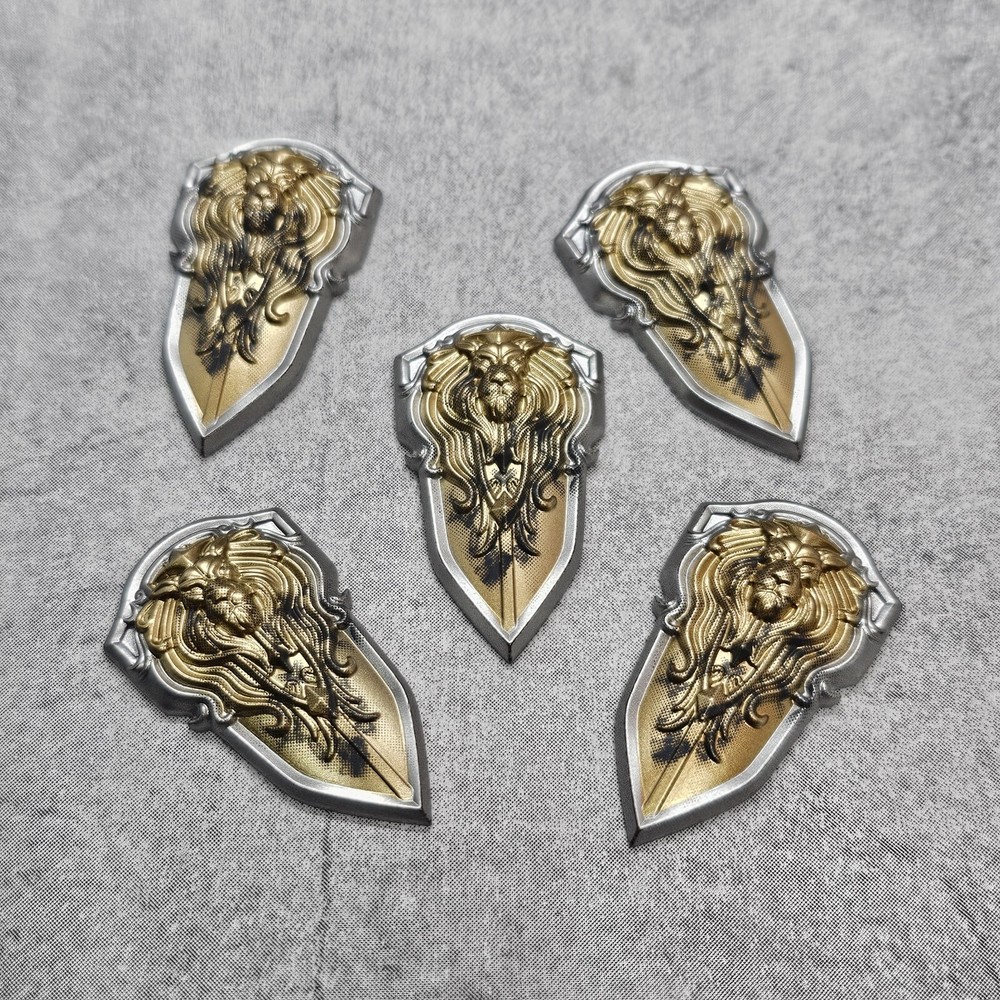 5pack Azeroth Knight Shield Gold Blocks Accessories for Minifigs E10f036 lion