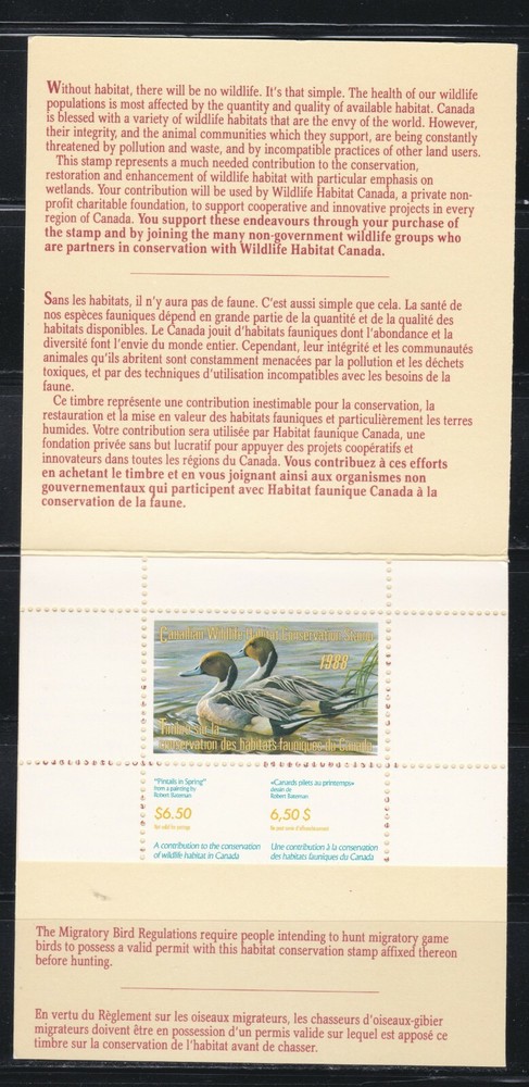 Canada - 1988 Duck Stamp
