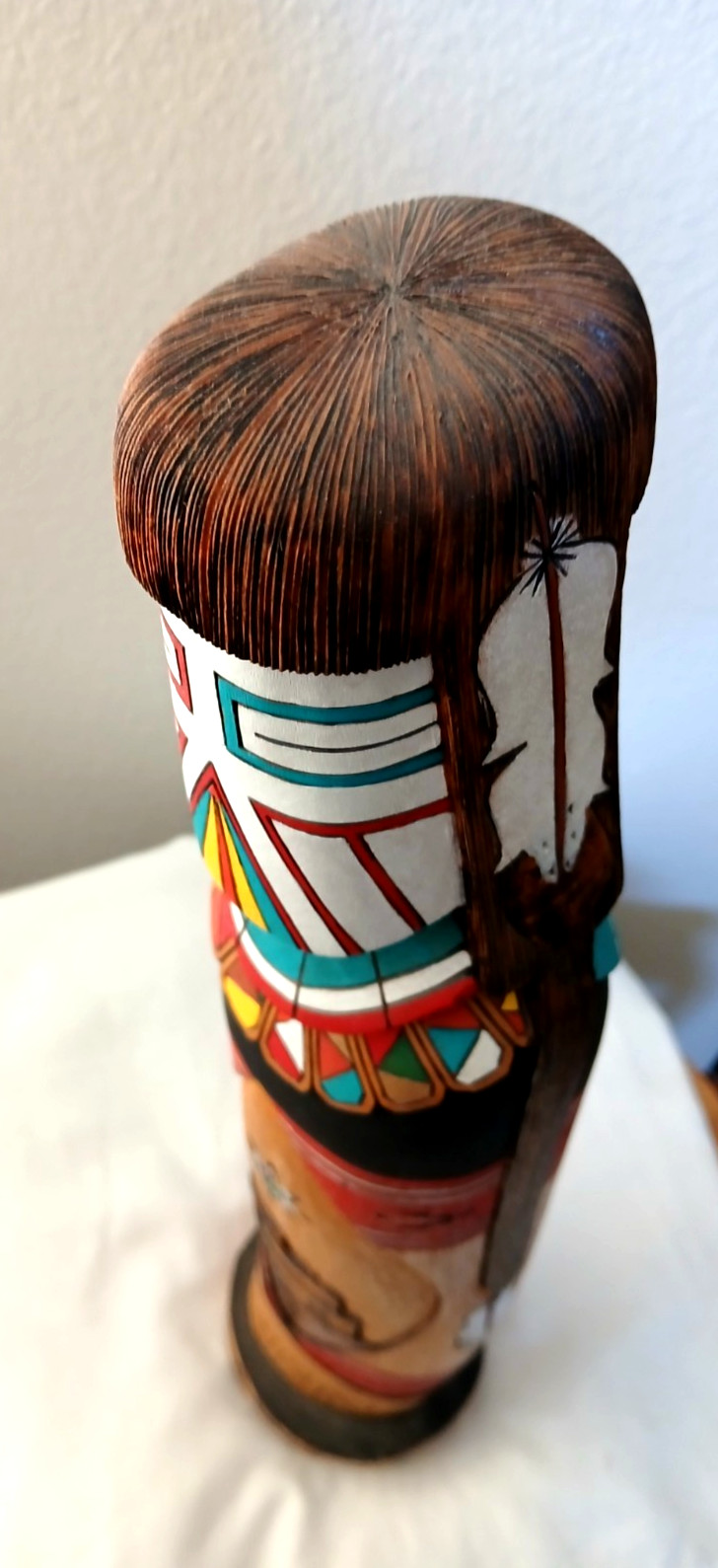 Authentic Hopi Navajo Fully Carved Cottonwood Shalaka Kachina 23" Stenson Walker