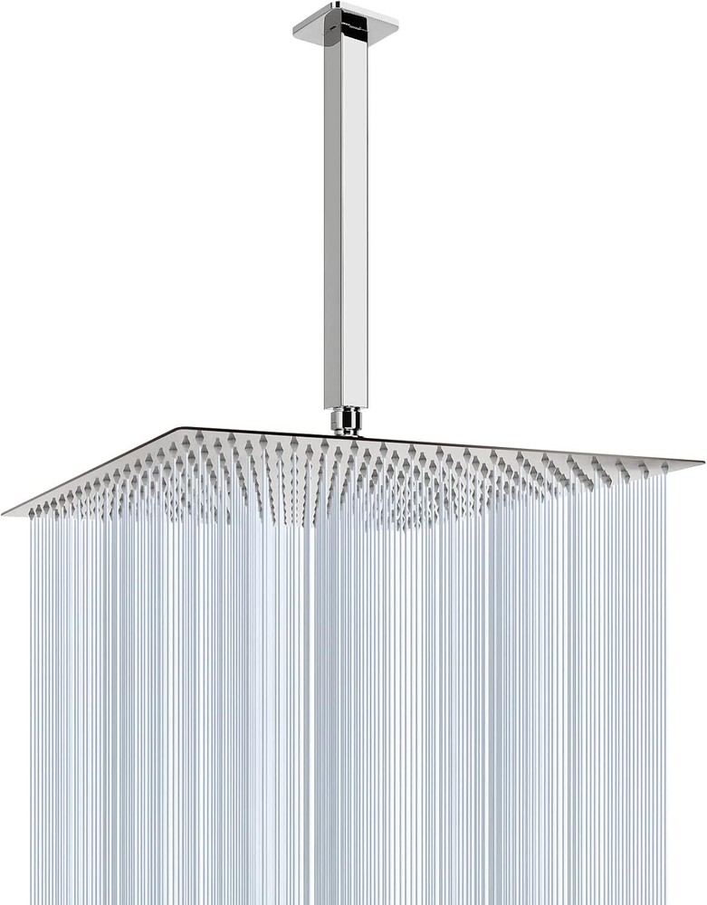 Rain Shower Head With Shower Arm, Ceiling Mount Square Shower,