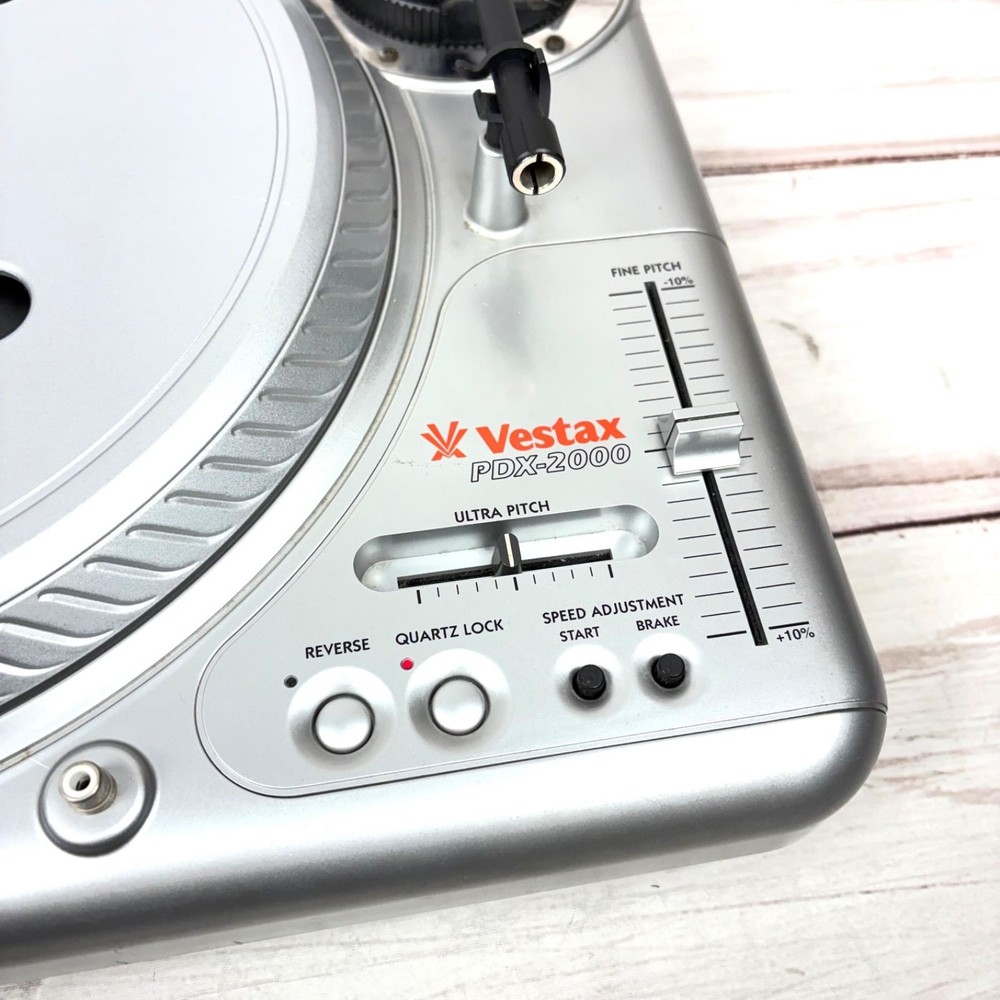 Vestax PDX-2000 Direct Drive Turntable Operation tested Silver