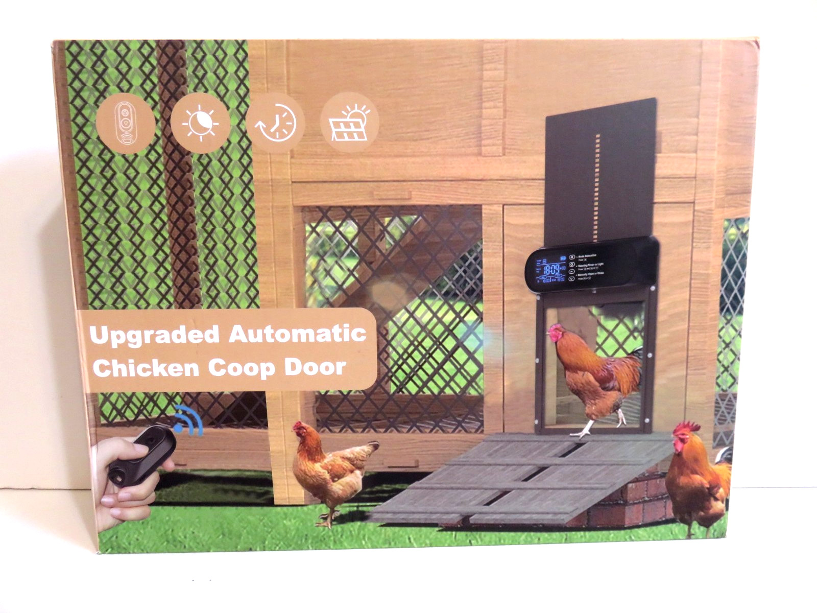 Automatic Chicken Coop Door Waterproof Solar Powered New