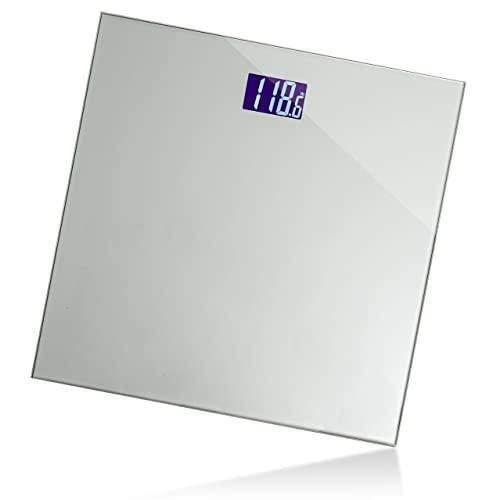 Silver Digital Bathroom Scale For Body Weight Smart Stepon Technology Backlit Lc