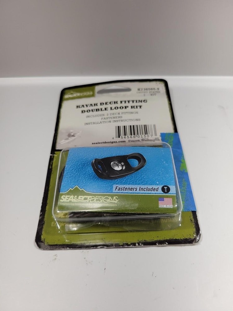 Sealect Designs Kayak Deck Fitting Double Loop Kit Black Hardware Fasteners