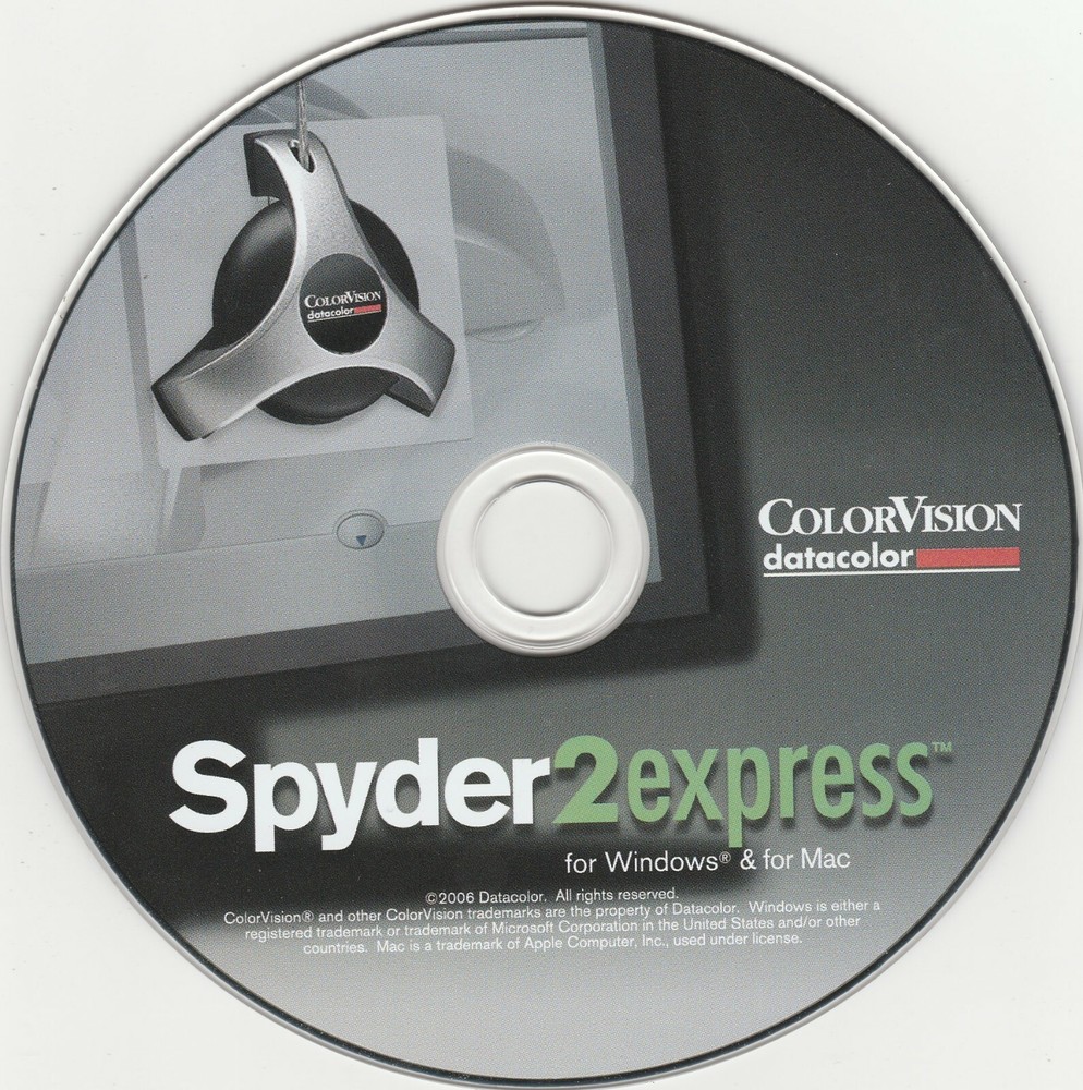 Spyder2express for Windows & Mac by ColorVision datacolor ~ 2006 ~ CD-ROM