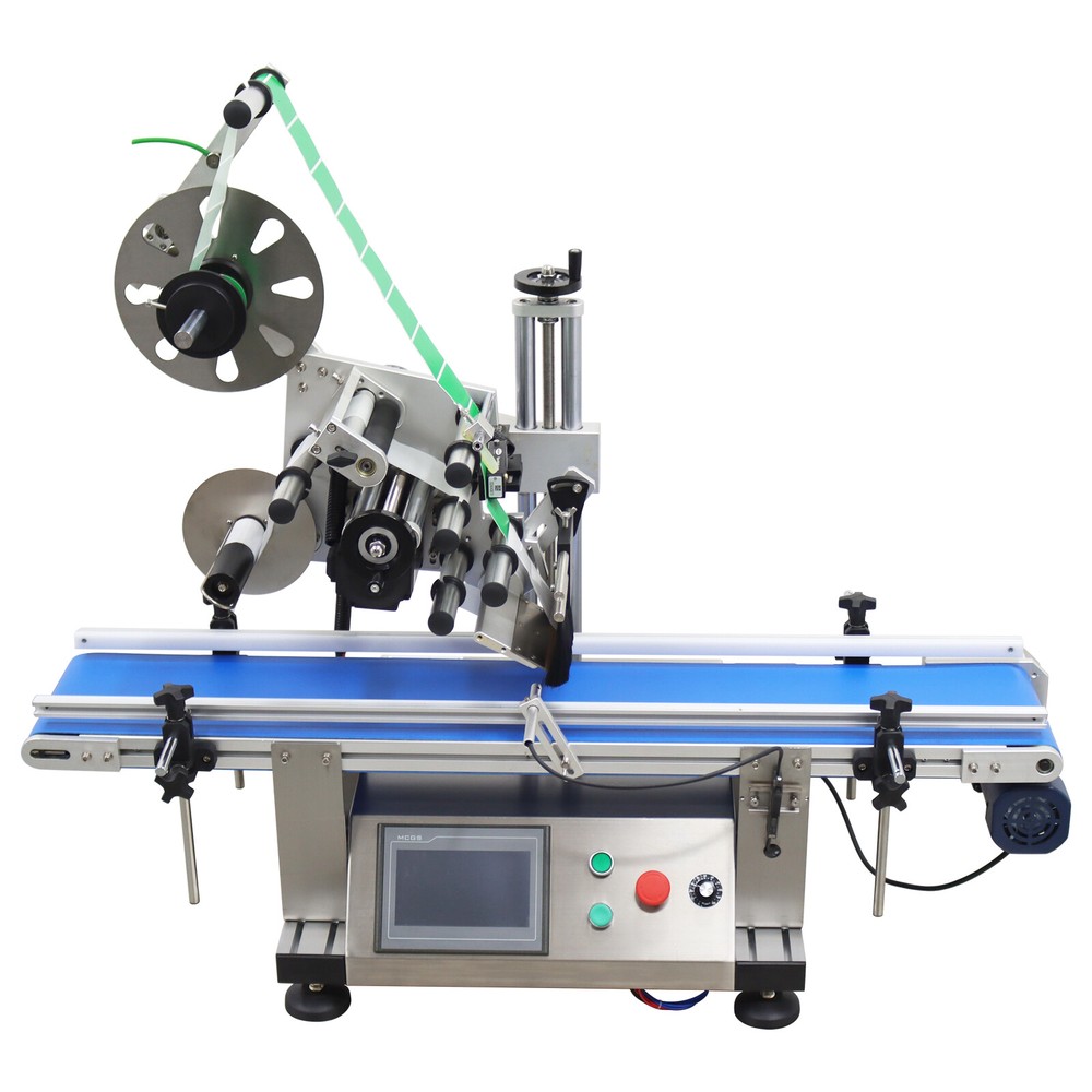 Automatic Flat Labeling Machine Desktop Conveyor Table Plane Label Machine 110V