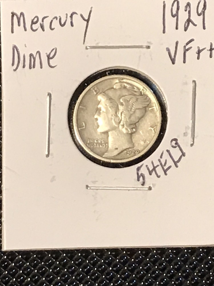 1929 Mercury Dime VF++