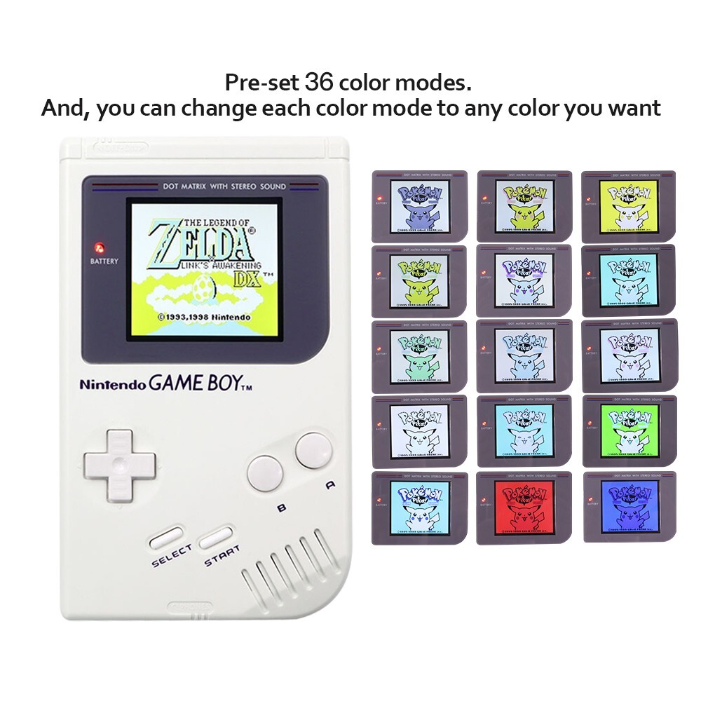 GB DMG V5 Pro OSD Menu Full Size RIPS Backlight LCD For GameBoy DMG Console