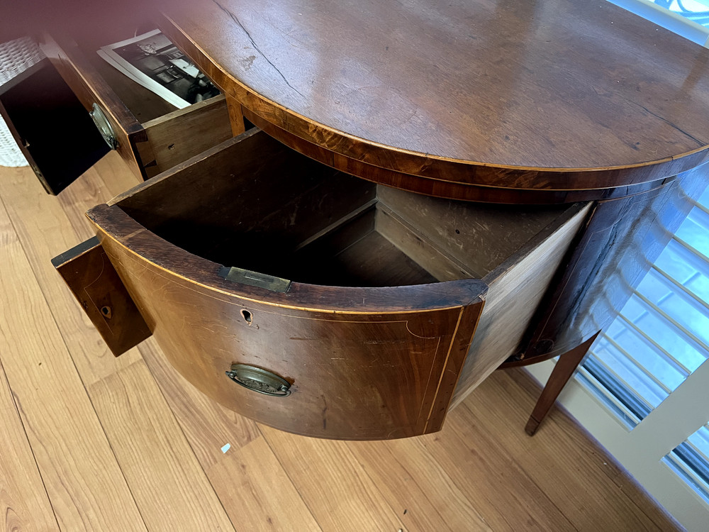 Antique Hepplewhite sideboard / server - inlaid mahogony