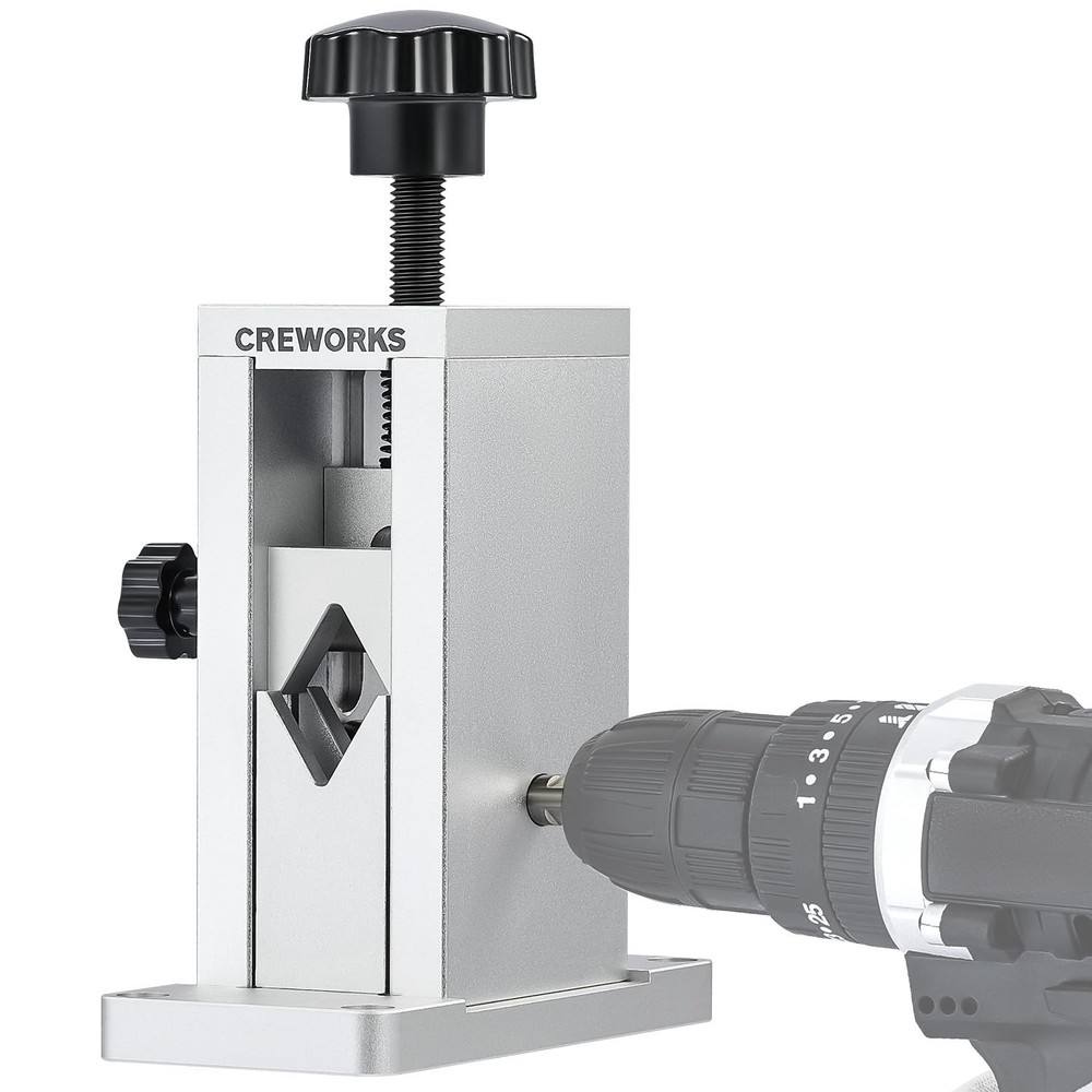 CREWORKS Manual Wire Stripper Machine with Patent, Drill Powered Silver
