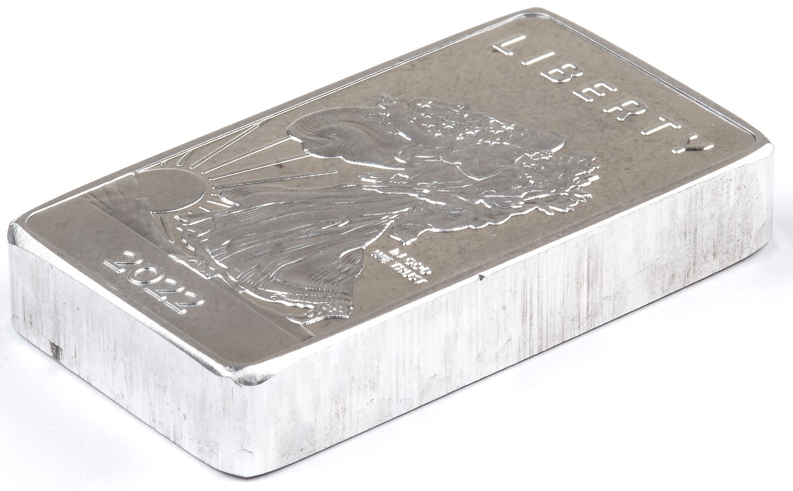1 TROY OUNCE/OZ .999 Pure Aluminum (Al) Metal Walking Liberty Bar - Eagle