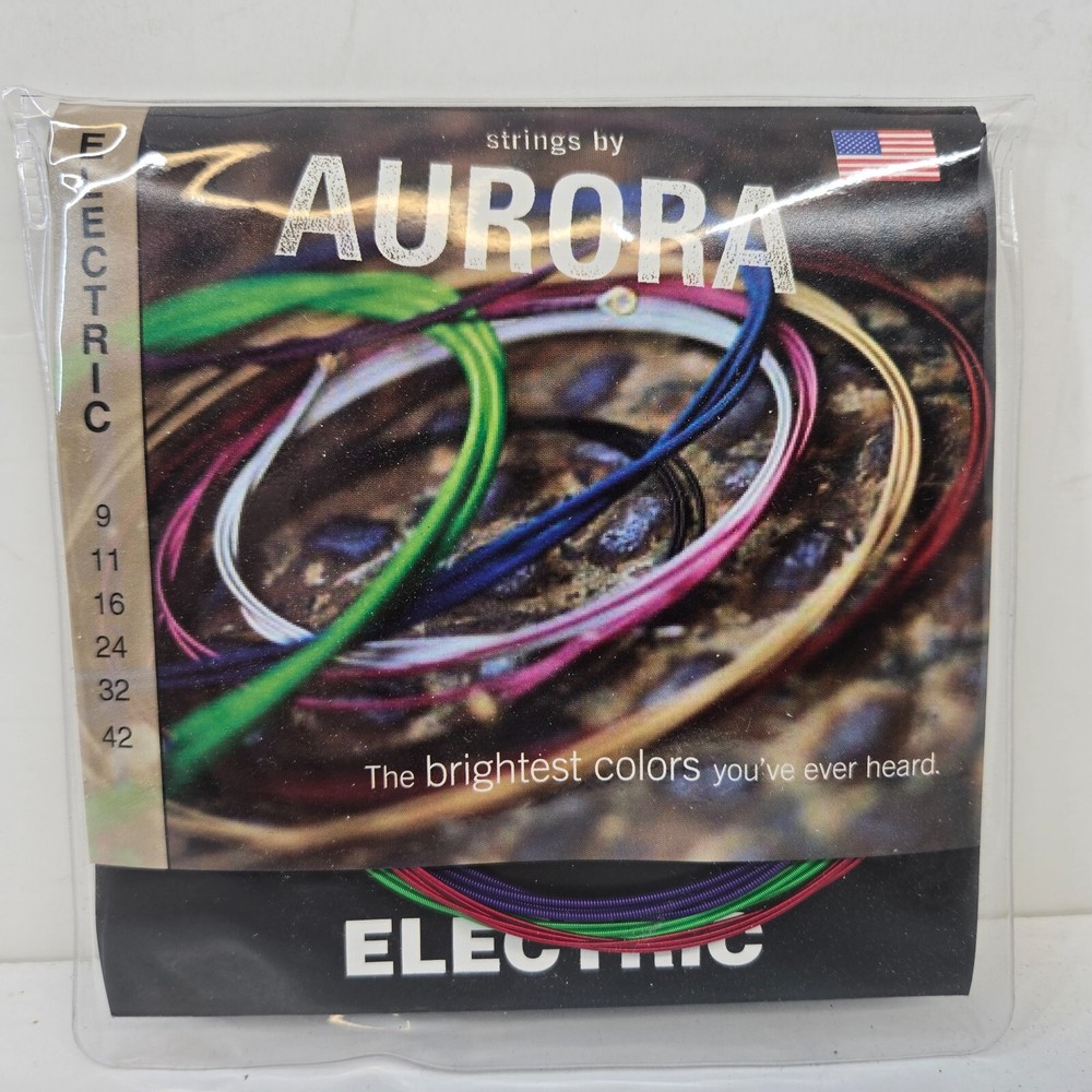 Strings by Aurora Electric Guitar Strings 9-42 Multi Color Coated