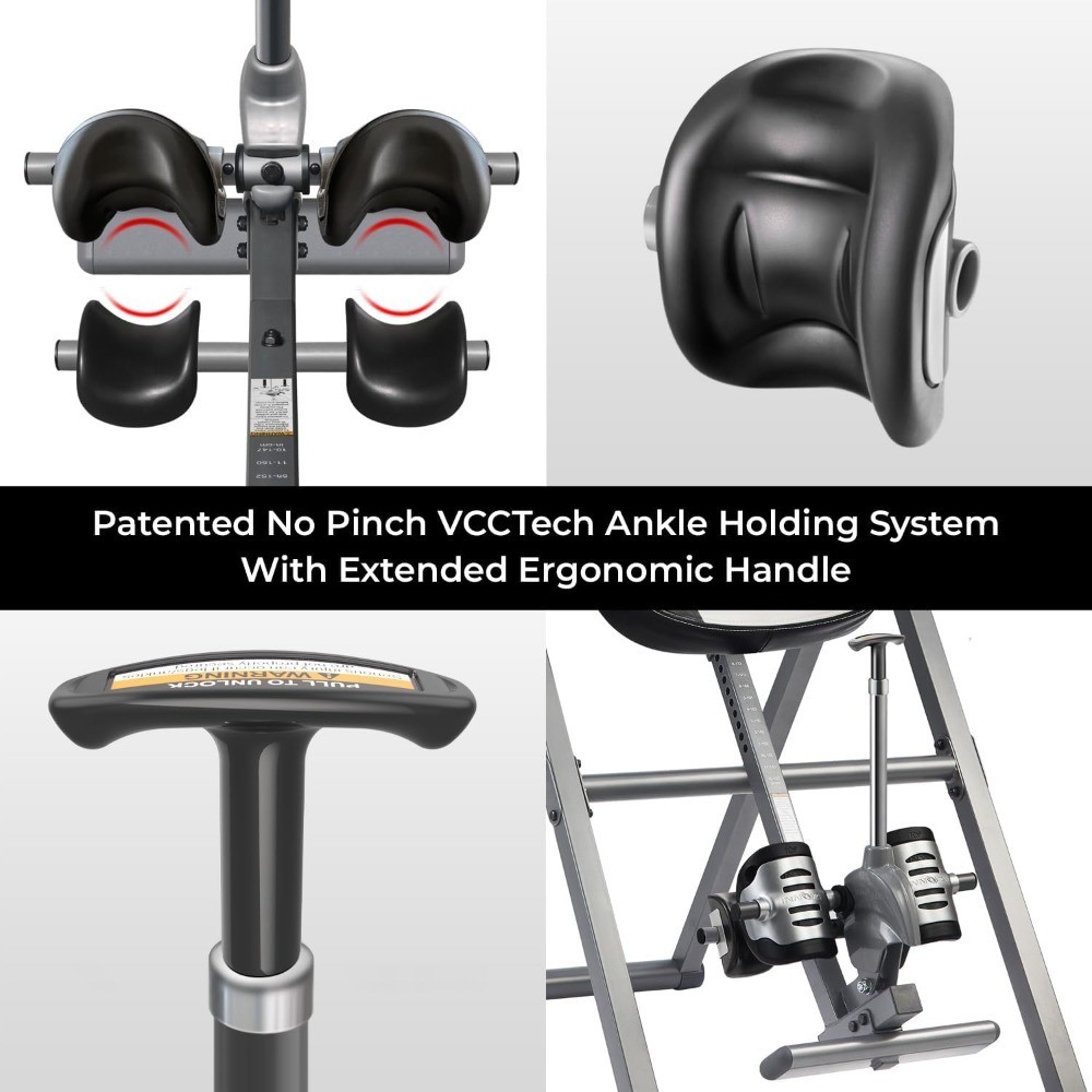 Advanced Heat and Massage Inversion Table for Back Pain Relief and Therapy