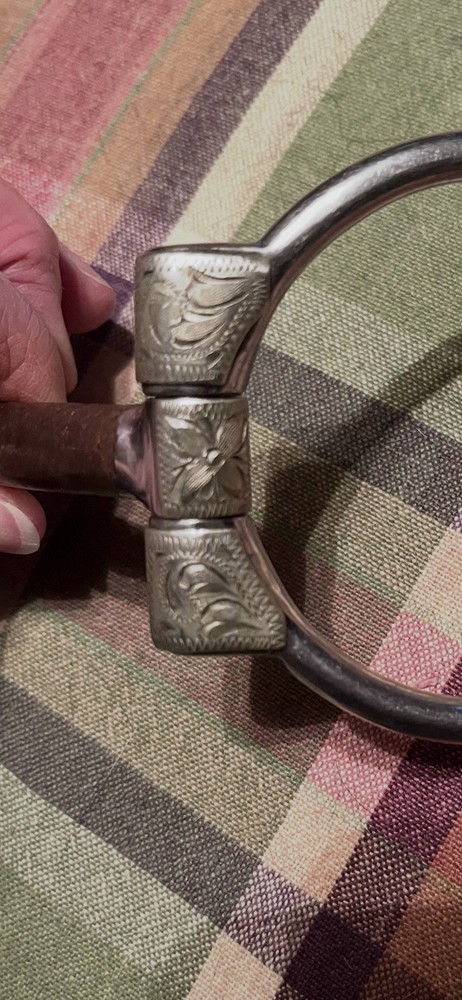 Western Silver Sided 5” Show Snaffle Bit, Billy Allen Style With Roller