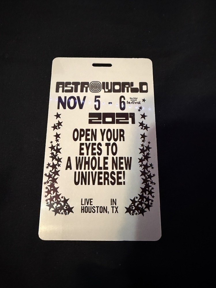 Astro World Houston Texas Stage Pass