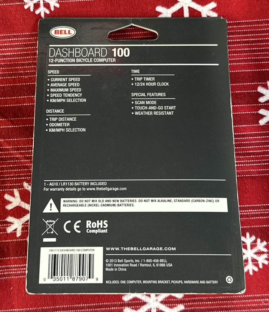 NEW Bell Dashboard 100 12-Function Bicycle Computer Dual Display ScanMode SEALED