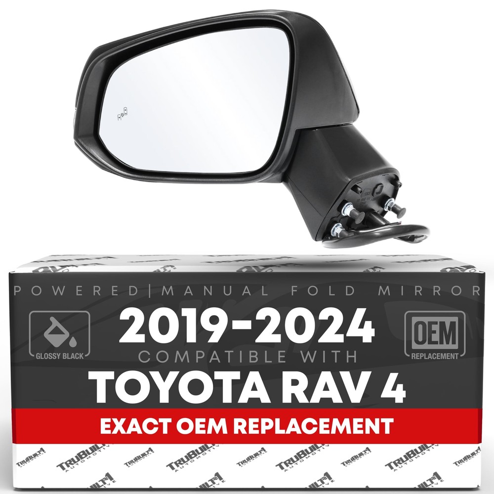 Toyota RAV4 Driver Side Mirror Replacement - Powered Adjustment, Manual Fold,...