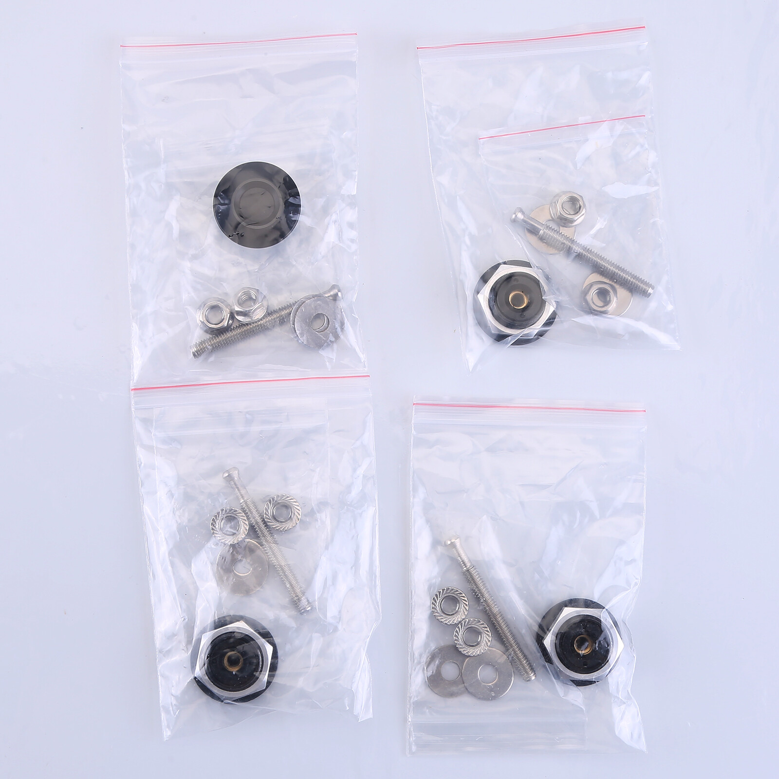 4PCS Aluminum Bumper Quick Release Fasteners Kit For Car Trunk Fender Hatch Lid