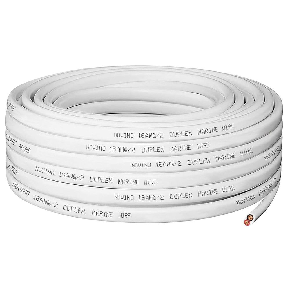 Versatile 15ft Tinned Copper 16/2 Marine Wire - Durable Electrical Connection