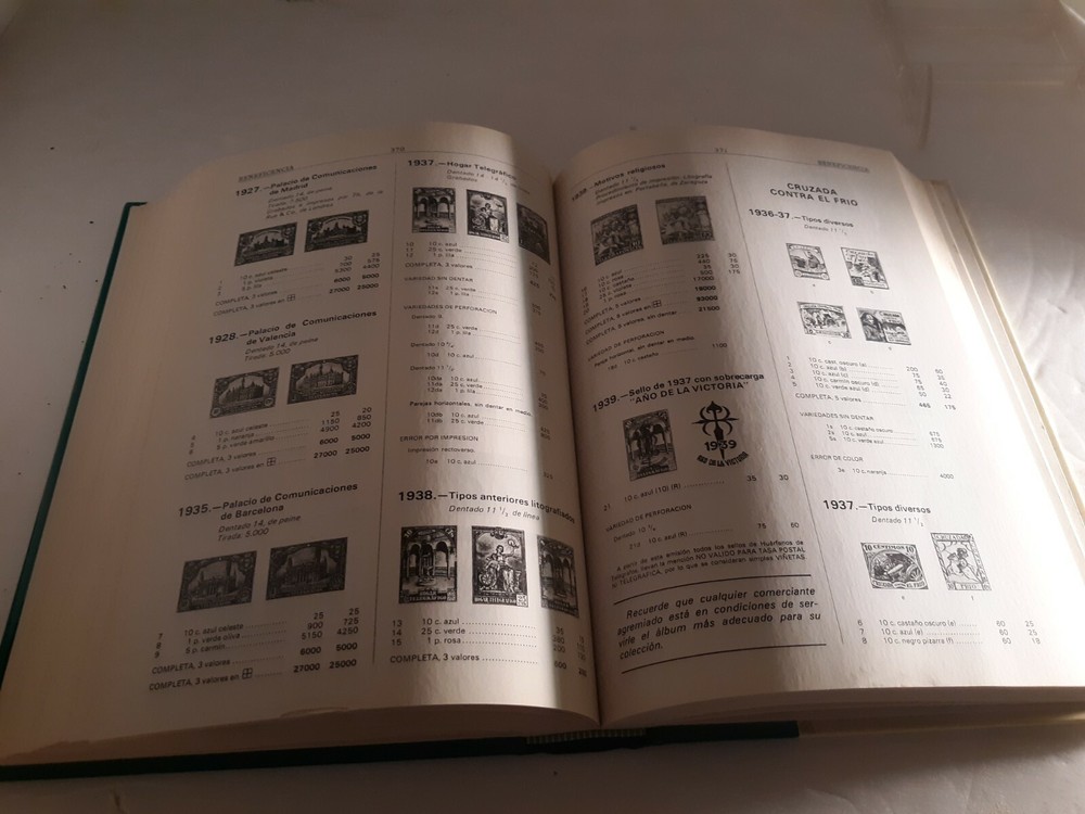 Stamp Handbook ESPANA Hardcover Written in Spanish Price Guide VGC