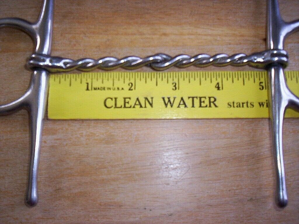 Used Stainless Full Cheek Single Twisted Wire Snaffle Bit 5" Mouth