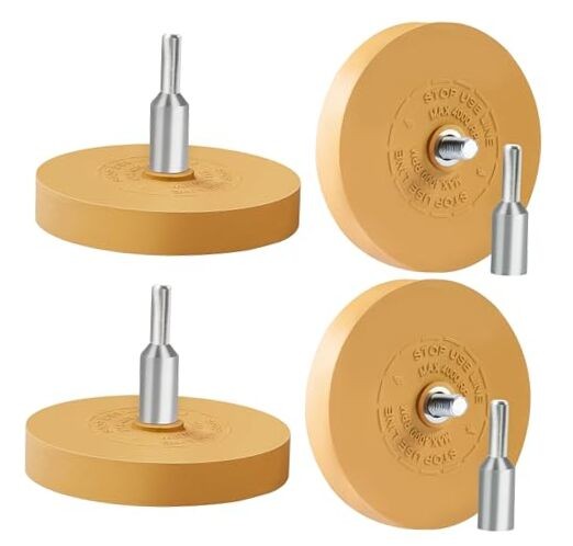 Decal Eraser Wheel Adhesive Remover Tool with 4 Pack Solid Decal Eraser Wheel