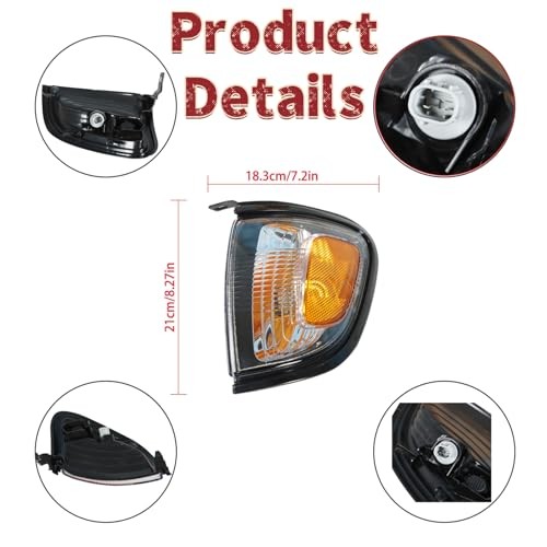 Replacement for Tacoma 2001-2004 Parking/Side Marker Light Assembly Pair