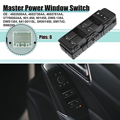 Front Left Driver Side Master Power Window Switch Fit for Dodge Magnum - Pack