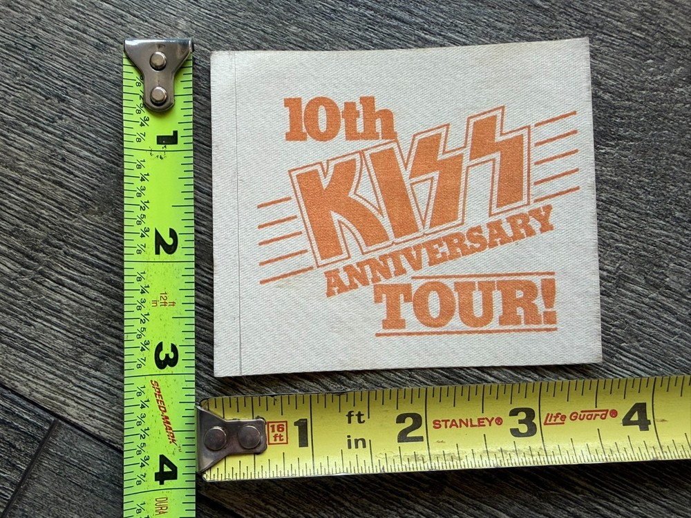 KISS Pass Satin Creatures Of The Night Tour 10th Anniversary Vintage Kiss Aucoin
