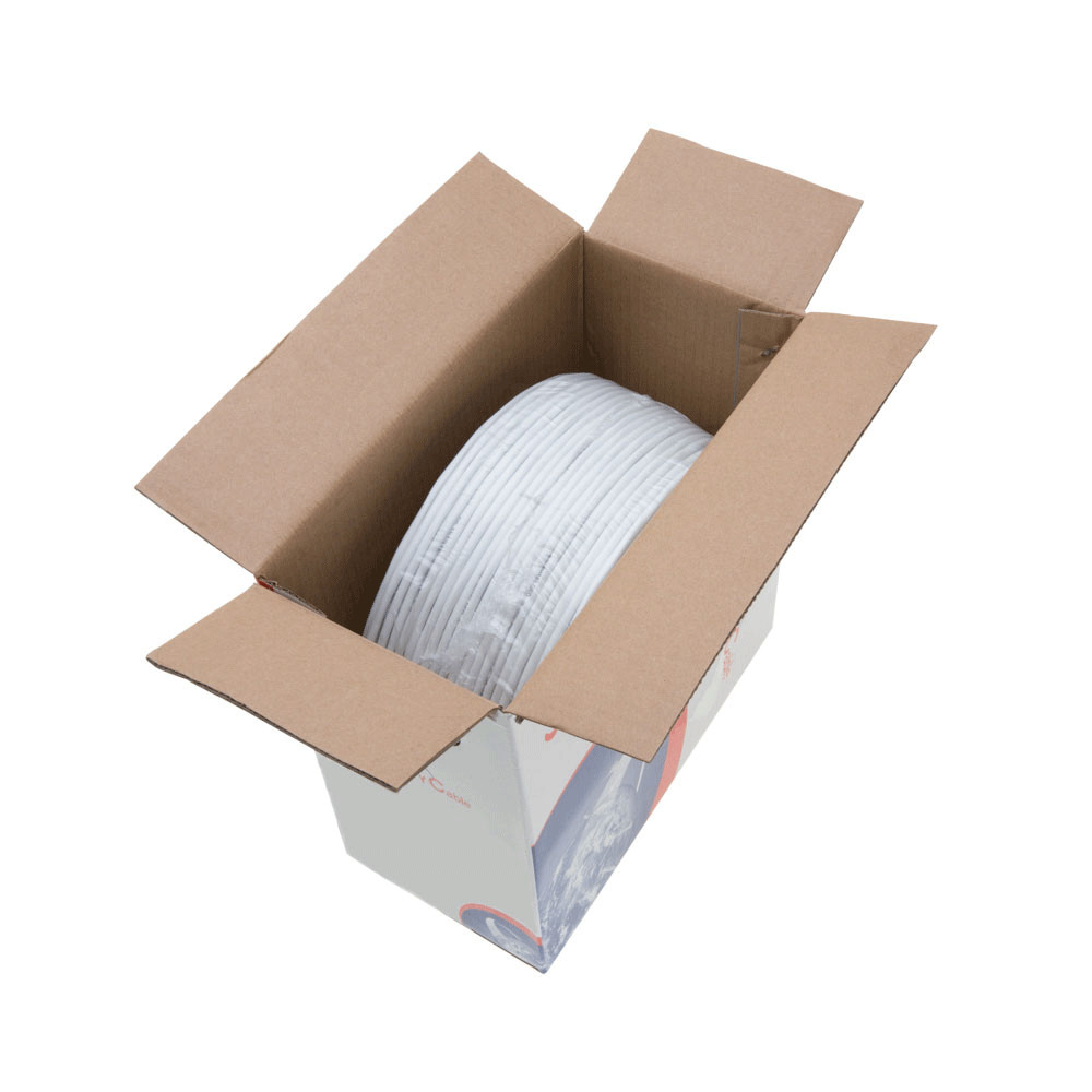 500FT 22/4 AWG Stranded Alarm Wire Cable CCA Shielded White for Security System