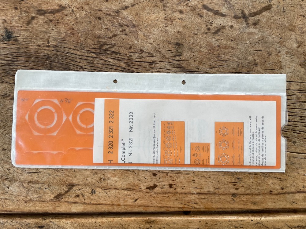 Two Vintage Standardgraph Stencils: Curves & Ellipses; Hexagonal Nut Templates