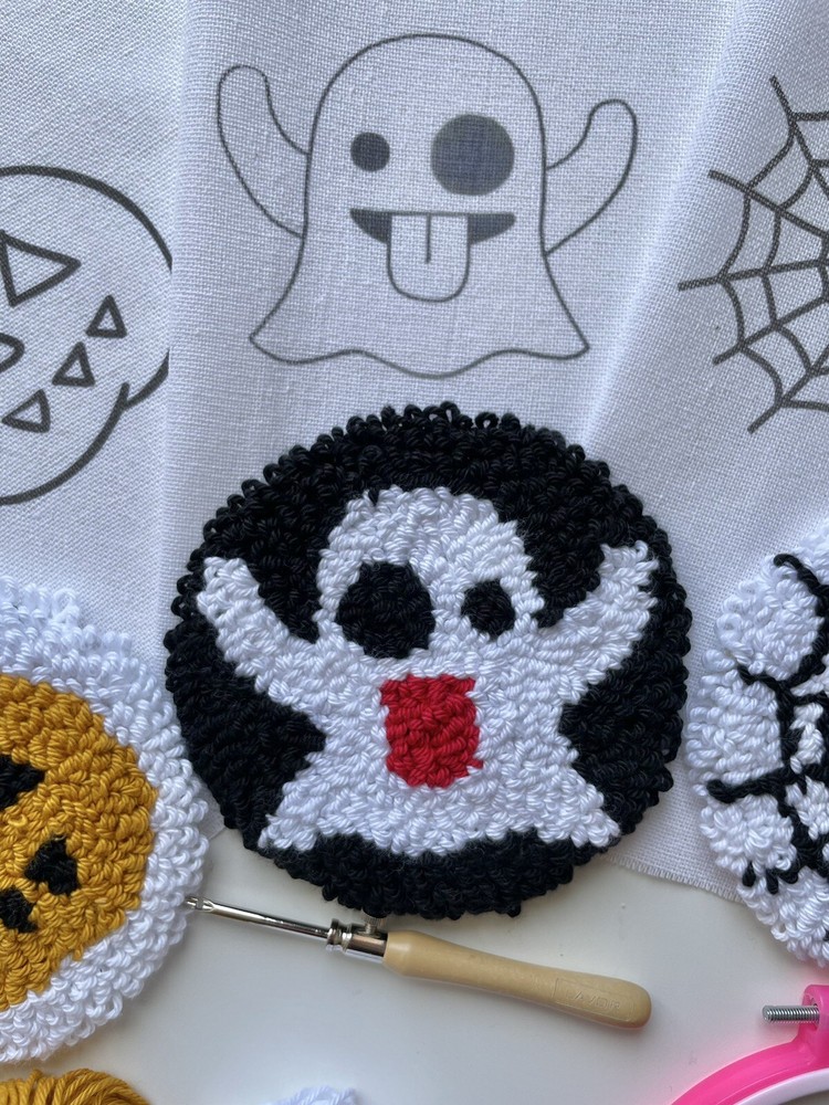 Halloween Set Punch Needle Coaster