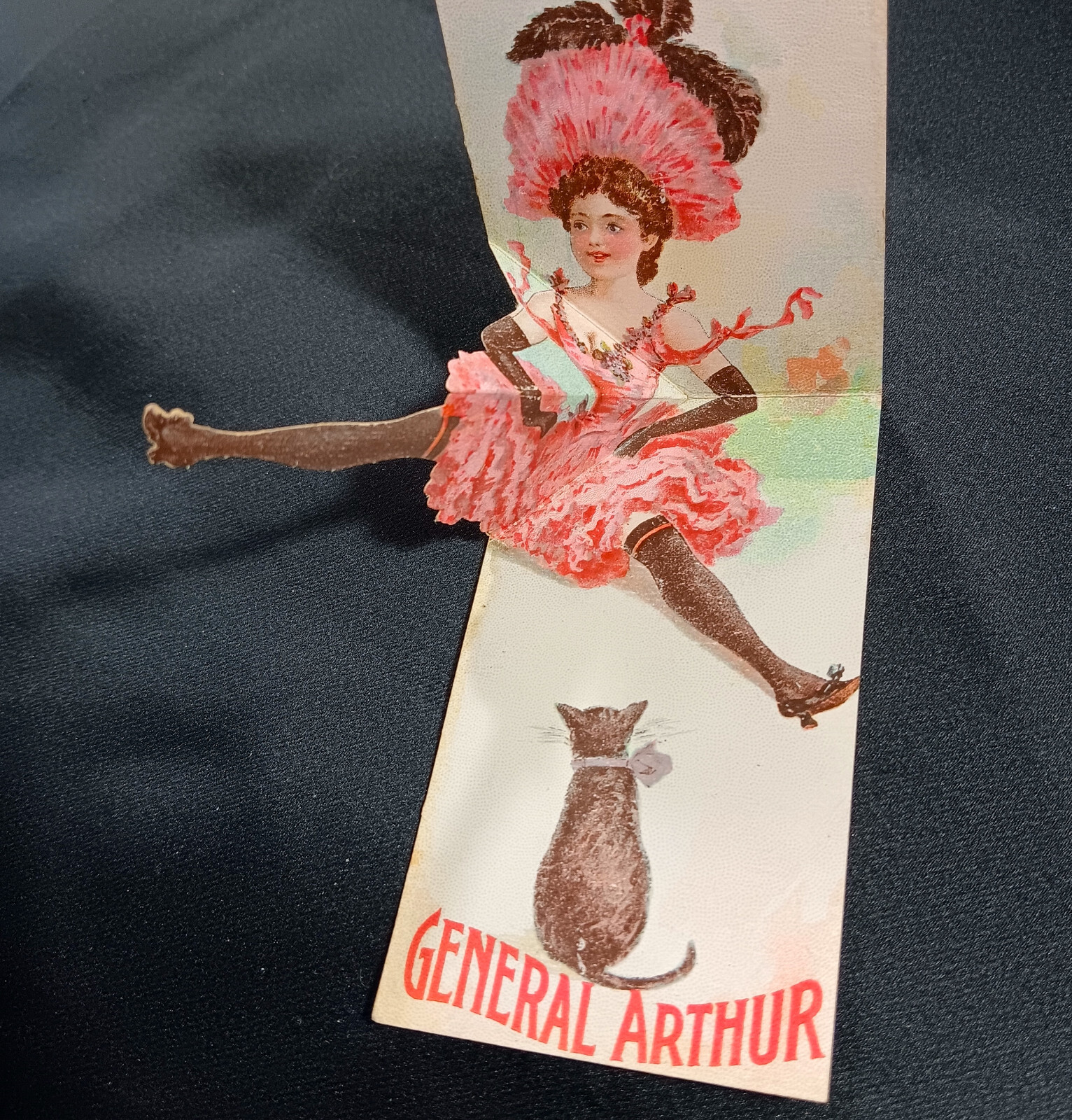 Gen. Arthur Cigar 1892 Pop-Up Spread Yourself Kicker Novelty Trade Card SR.T.gac