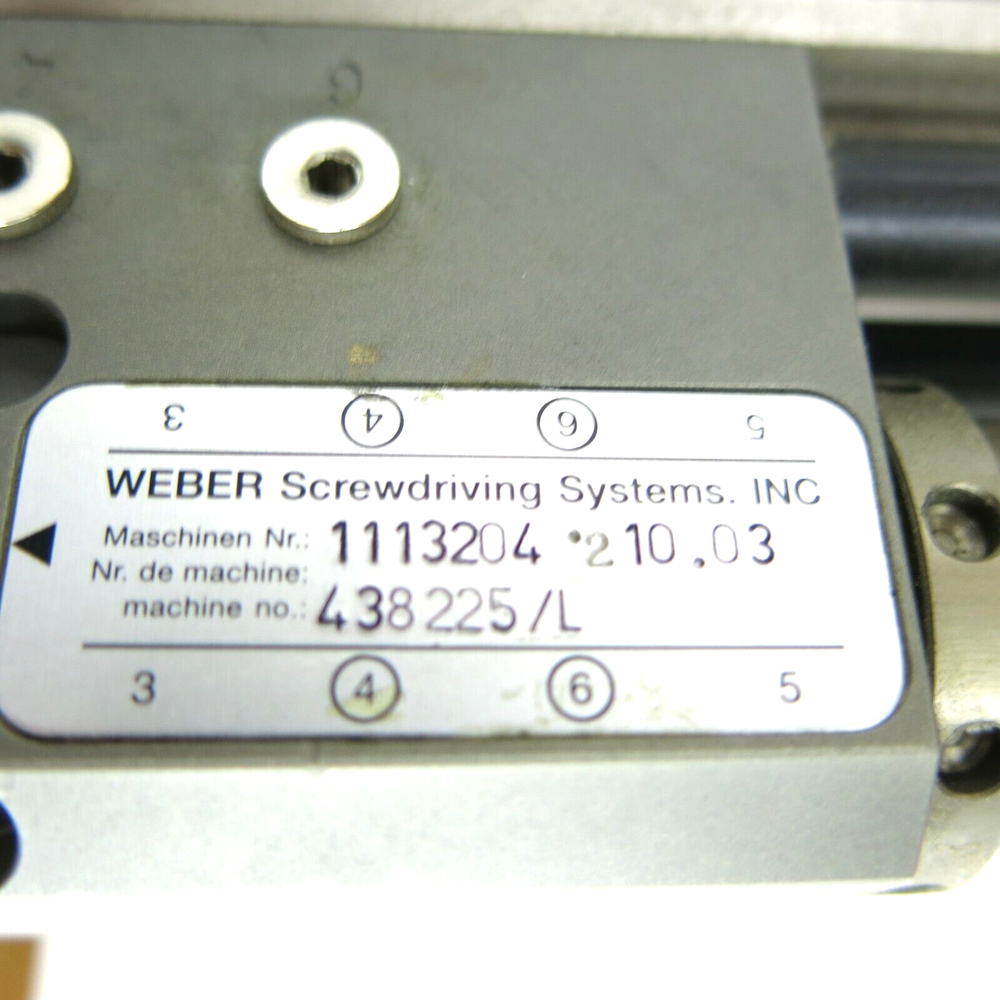 Weber PLC Pneumatic Automatic Screw driver Drill ELECTRIC DRIVE Assembly