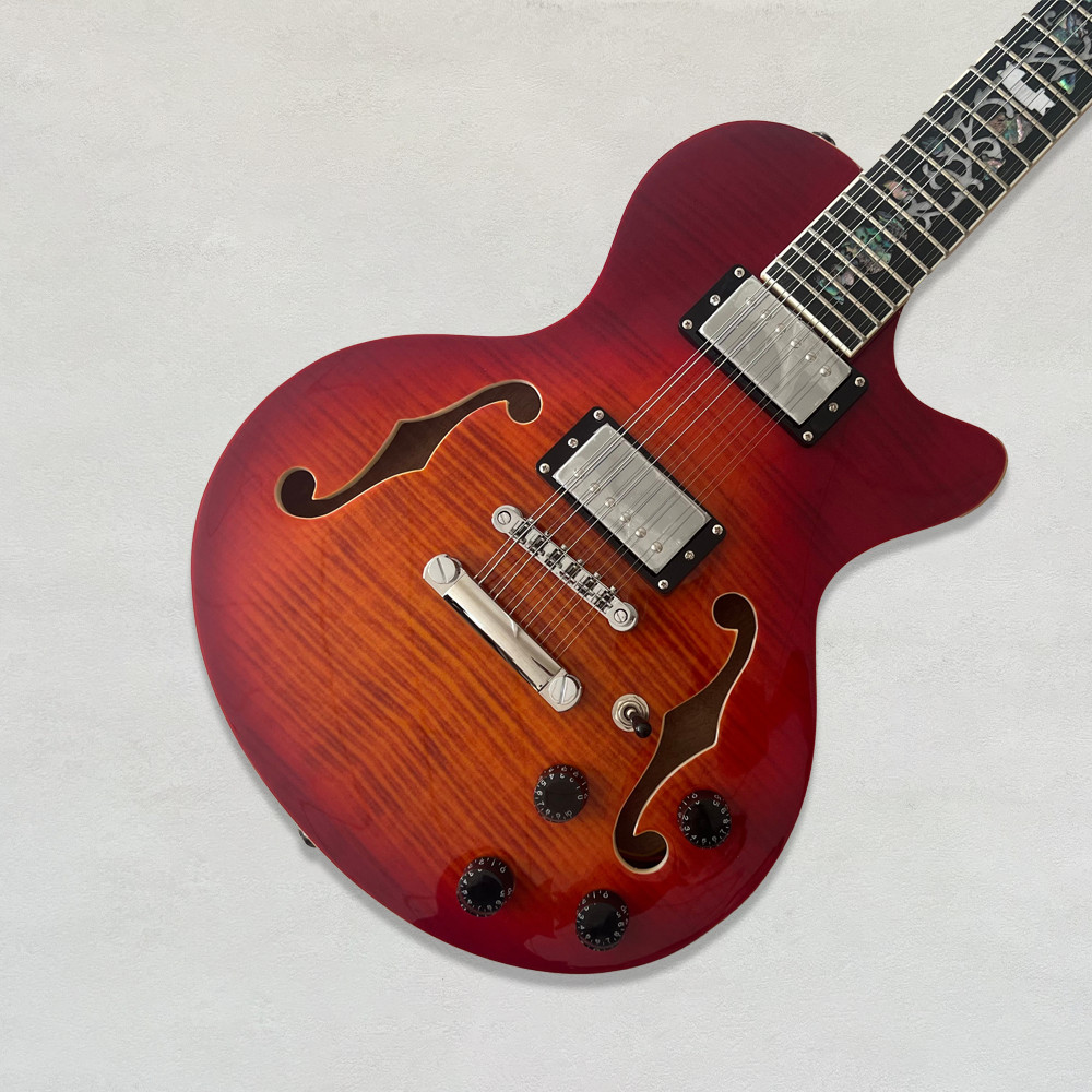 LP 12 String Electric Guitar Kit Flame Maple Top