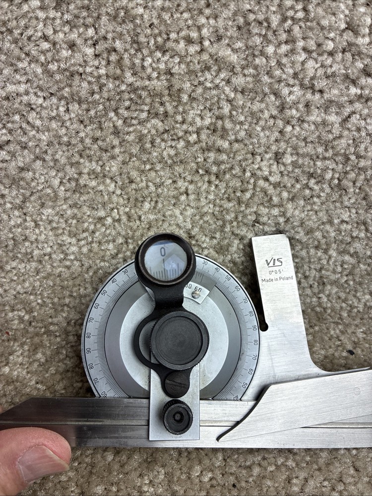 VIS UNIVERSAL BEVEL PRECISE PROTRACTOR SQUARE W/ FINE ADJUSTMENT 12" BLADE