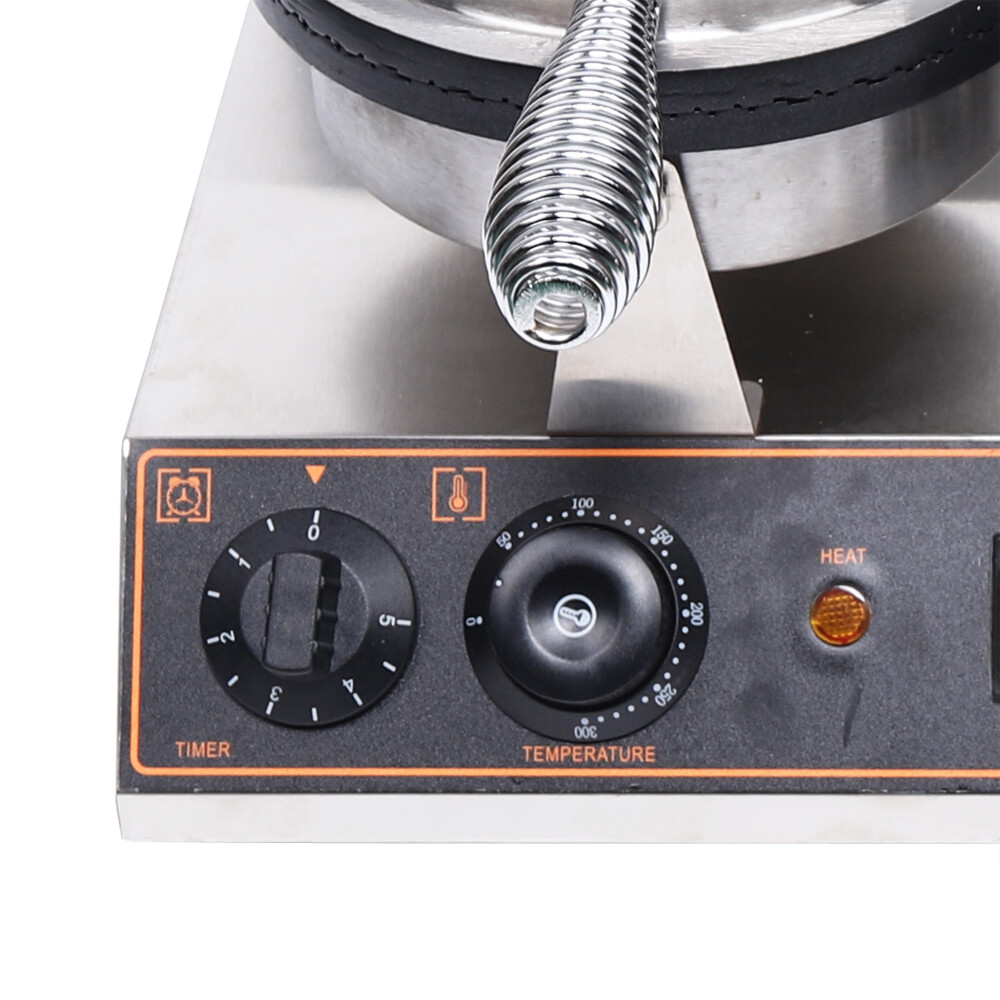 Commercial Waffle Cone Maker Nonstick Ice Cream Cone Electric Double Egg Roll US