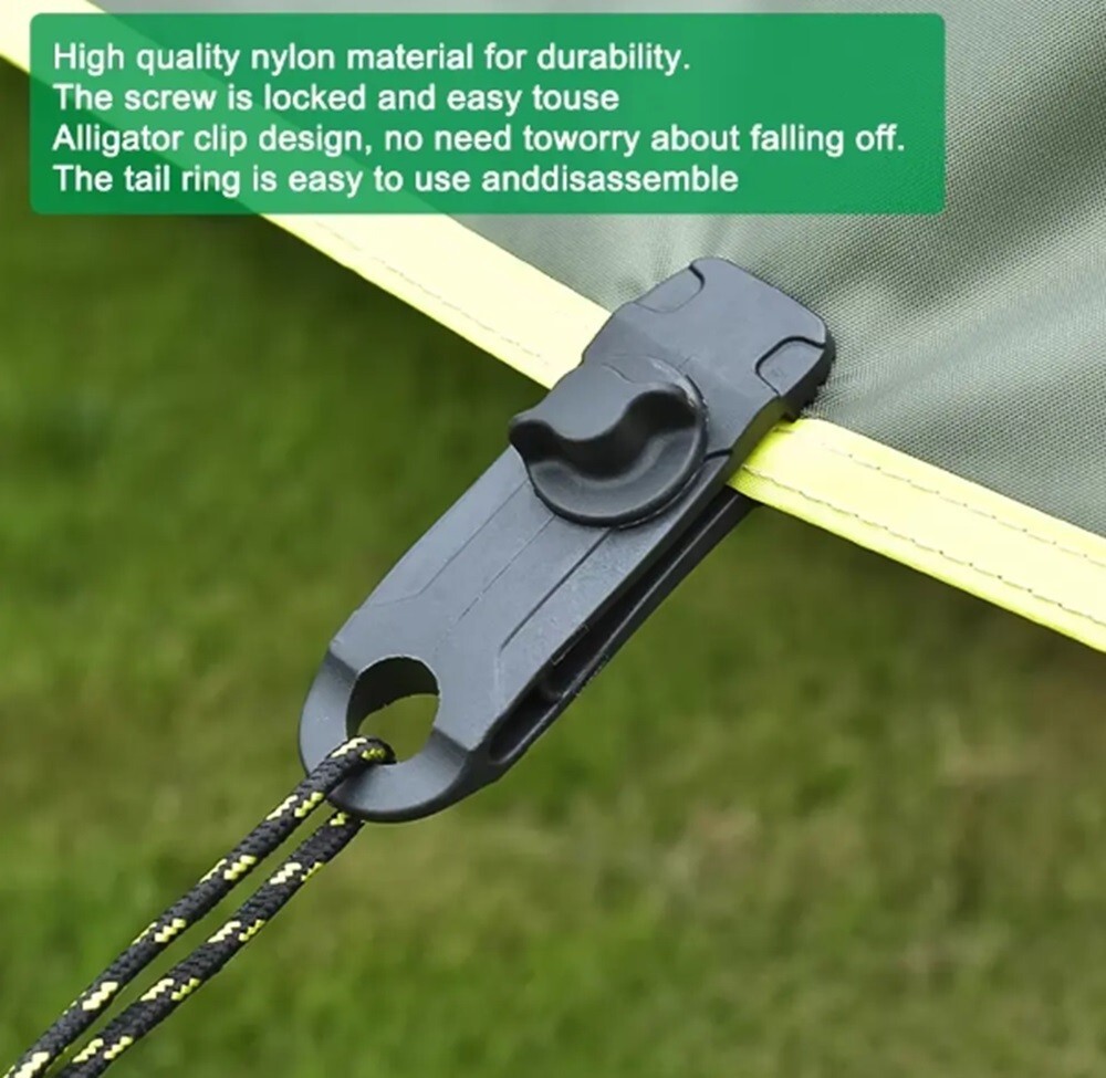 10 Pack Heavy Duty Reusable Tarp Clips – Secure Grip for Canopy, Awning & Covers
