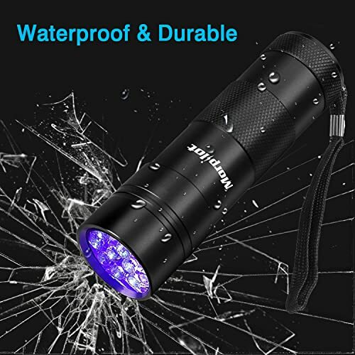 Morpilot Light, 2 Pc UV Flashlight 12 Led Torch Detector for Pets Urine & Stains