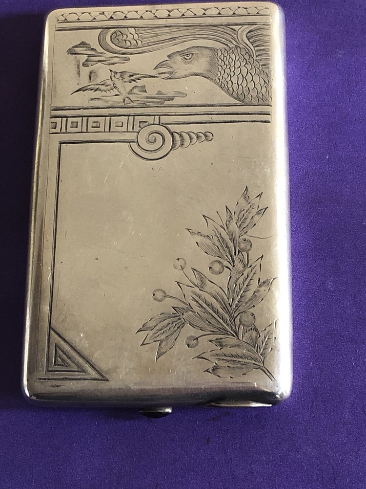 Antique Russian Imperial Silver Cigarette Case, Circa 1870