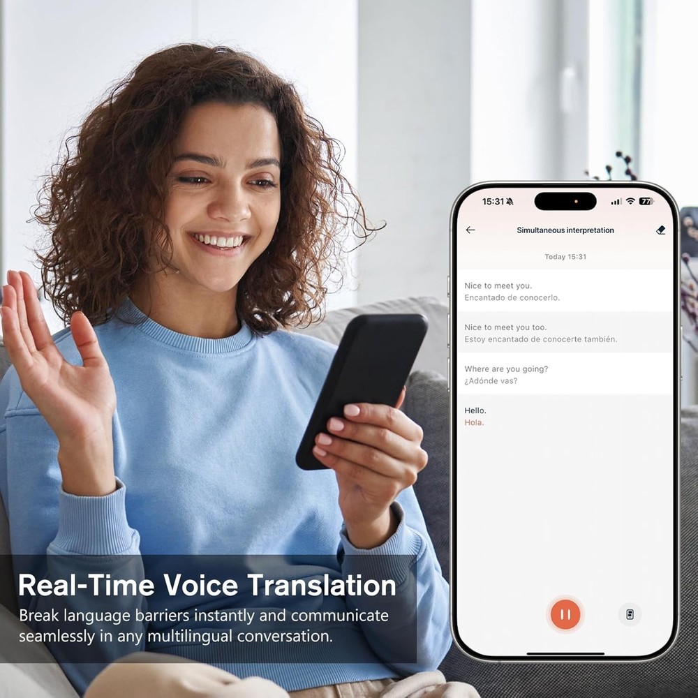 Auriculares De Traducción 144 Idiomas Traductor Voz Audifonos Para Android/iOS