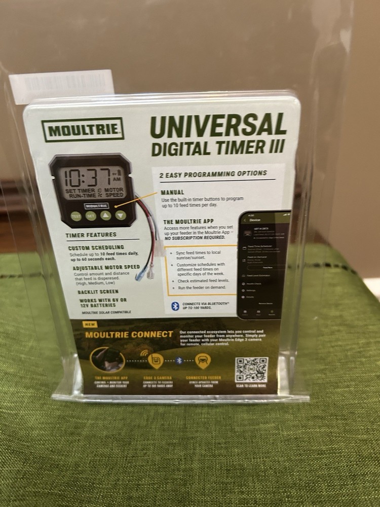Moultrie Universal Digital Timer III Programmable Feeder Timer Black (MFA-15095)