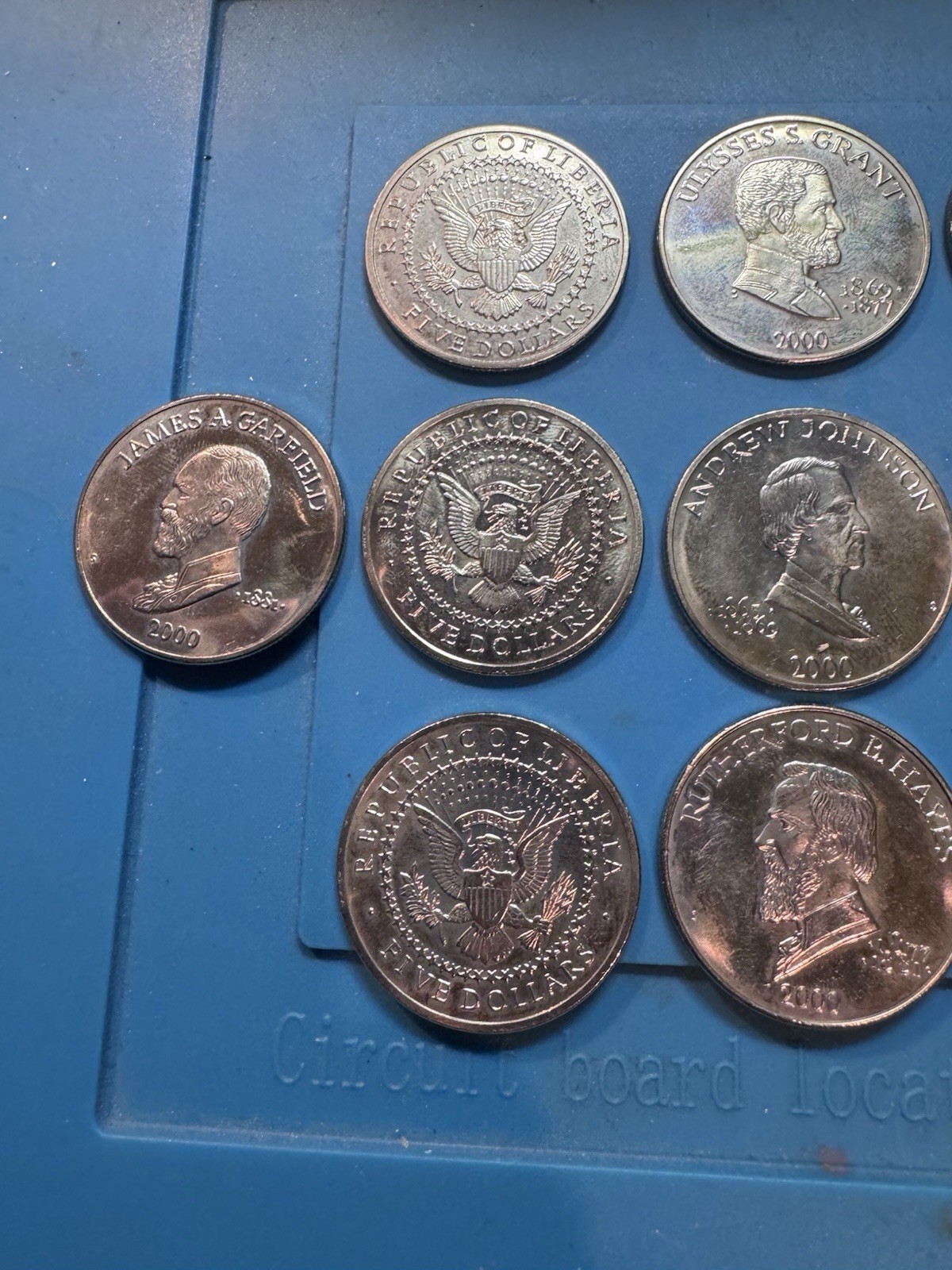 Set of 16 Liberia $5 Presidential Coins (2000) – U.S. Presidents – BU