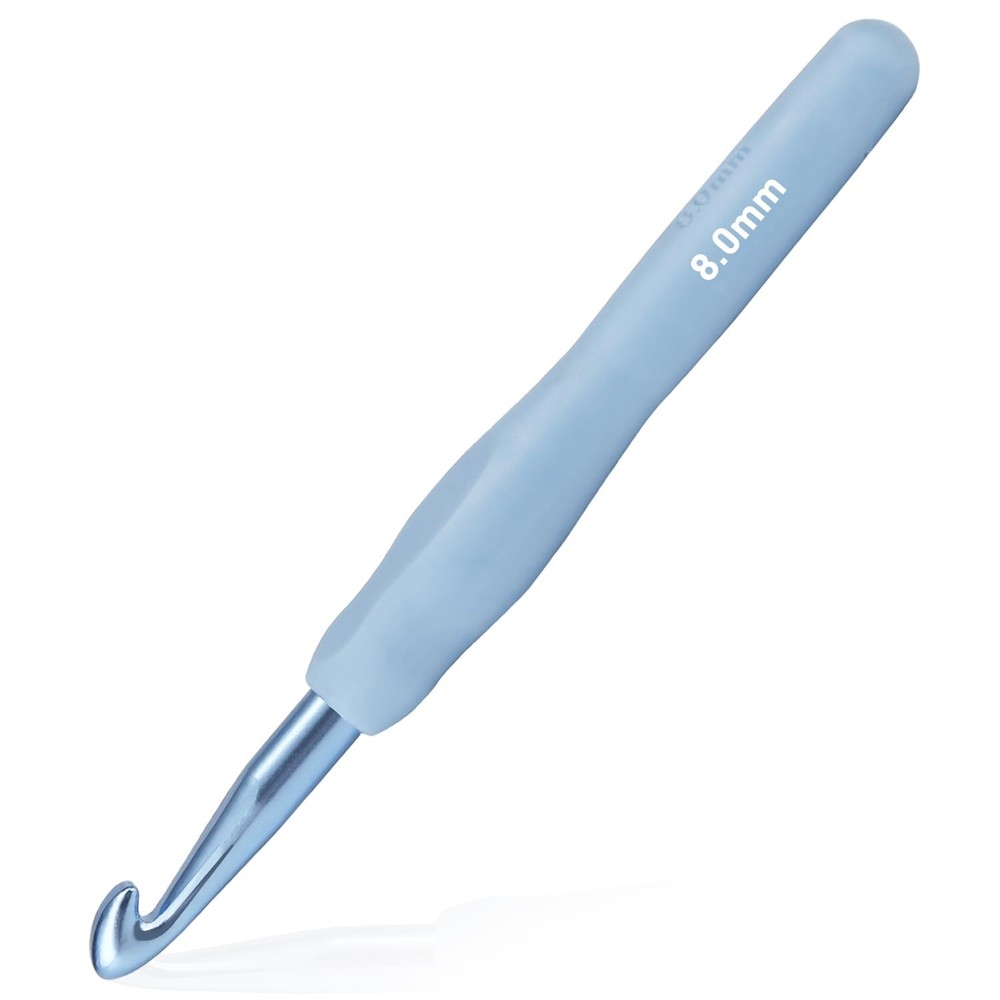 8mm Crochet Hook Supers Smooth Ergonomic Crochet Hook for Beginner 1 Pack