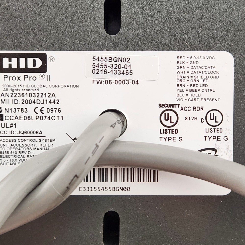HID PROX PRO II Wall Switch Proximity Reader Security Access - 5455BGN02